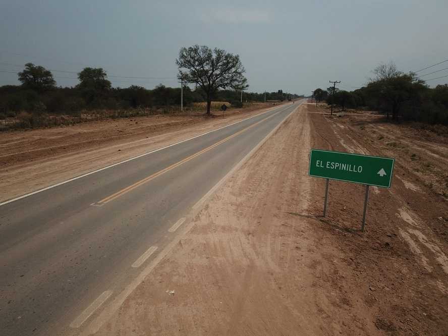 Gran avance en las obras de pavimentación de la ruta 3, entre Villa Río Bermejito y El Espinillo