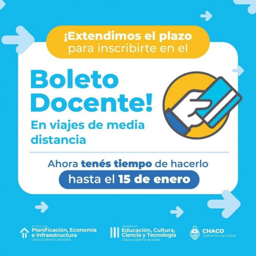 Boleto Docente Diferencial: hasta el 15 hay tiempo para inscribirse en viajes de media distancia
