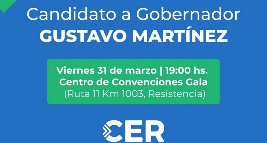 Gustavo Mart&iacute;nez presenta su candidatura a gobernador del Chaco
