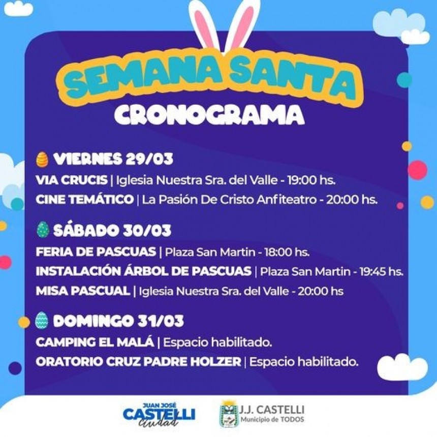 Actividades de semana santa en Castelli