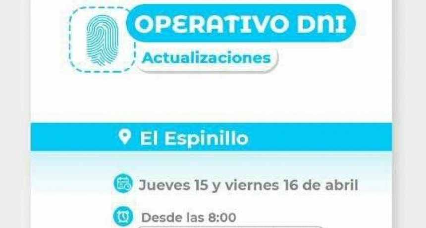 Actualizan DNI en El Espinillo