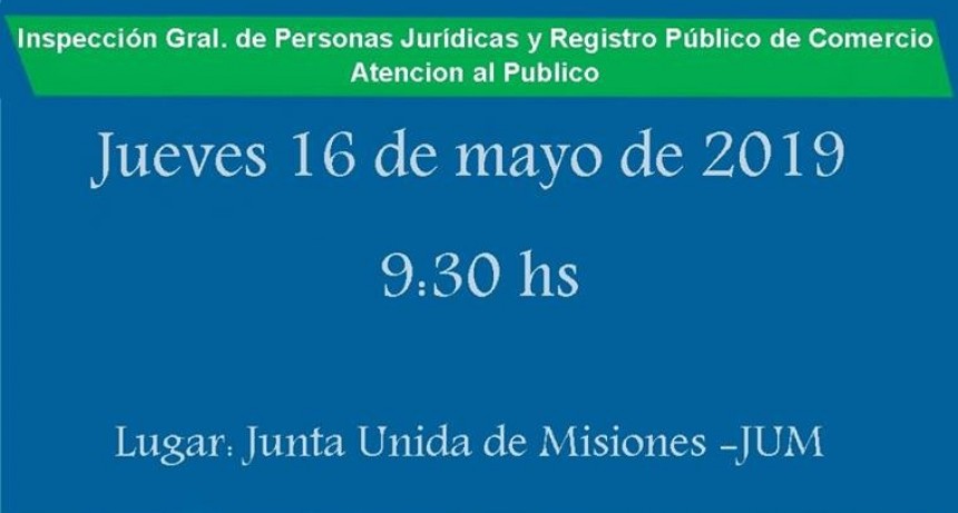 Personer&iacute;a Jur&iacute;dica brindar?&nbsp; charla informativa en Castelli