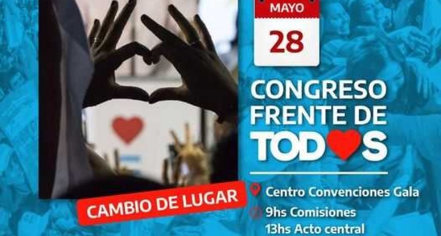 Con cambio de escenario y la presencia del presidente de la Naci&oacute;n, el Frente de Todos Chaco realiza su primer congreso
