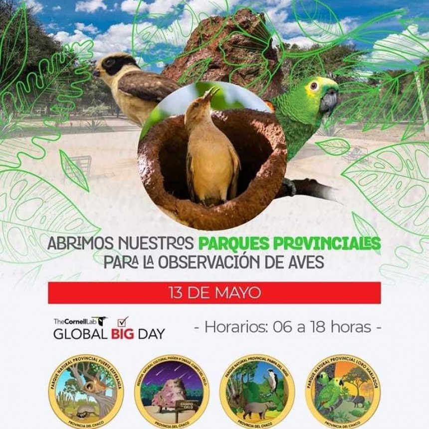 Invitan a un d&iacute;a para observar aves en los parques provinciales del Chaco
