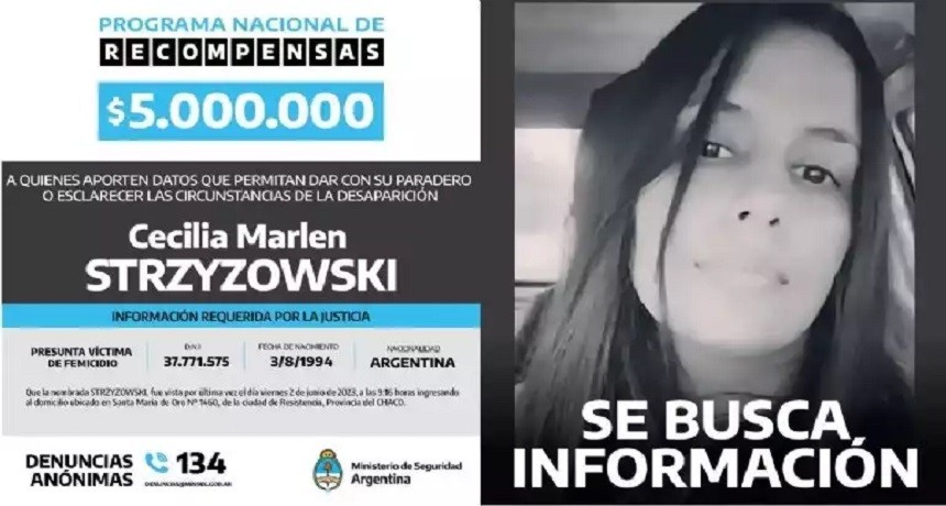 Ofrecen cinco millones de pesos para quienes aporten datos sobre el paradero de Cecilia