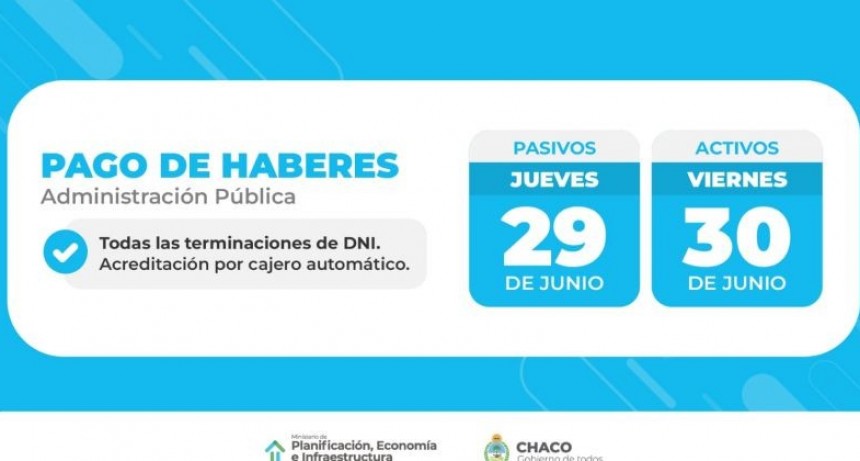Cronograma de pagos en Chaco
