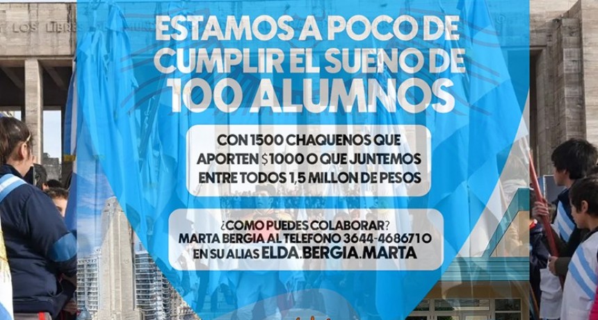 &Uacute;ltimos d&iacute;as para cumplir con el sue&ntilde;o de los chicos de la EEP N&deg;255 de Juan Jos&eacute; Castelli