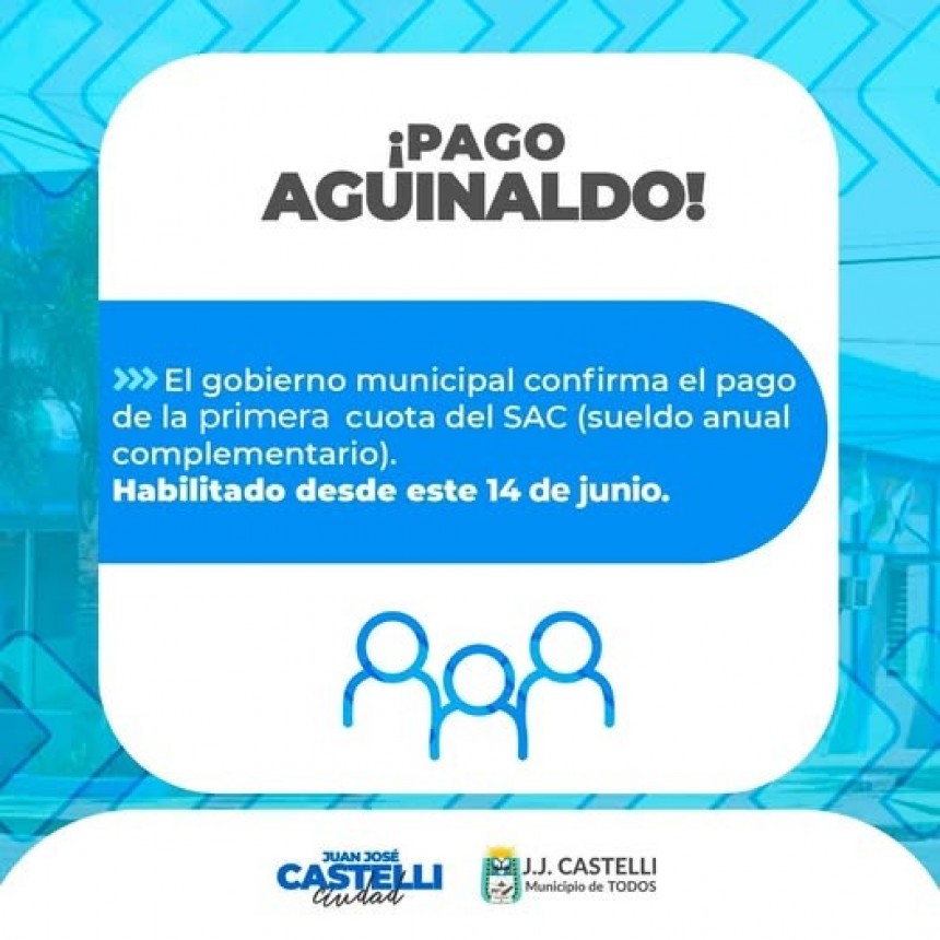 El Municipio pag&oacute; el medio aguinaldo antes del D&iacute;a del Padre