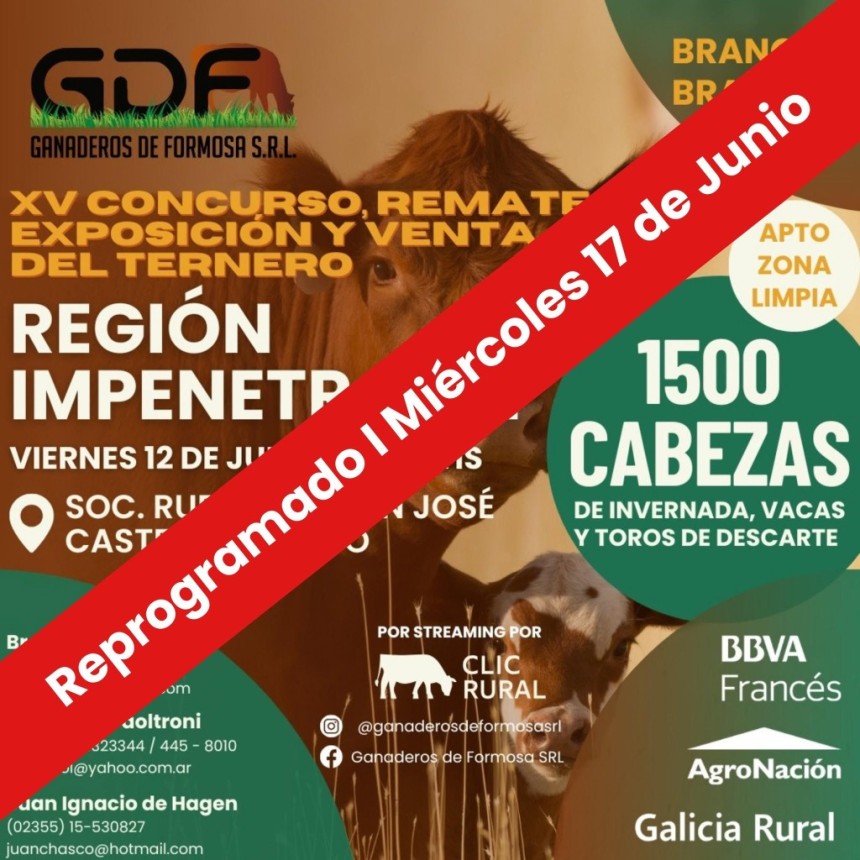 Por las inclemencias clim&aacute;ticas se reprogram&oacute; el remate en la Sociedad Rural de Castelli