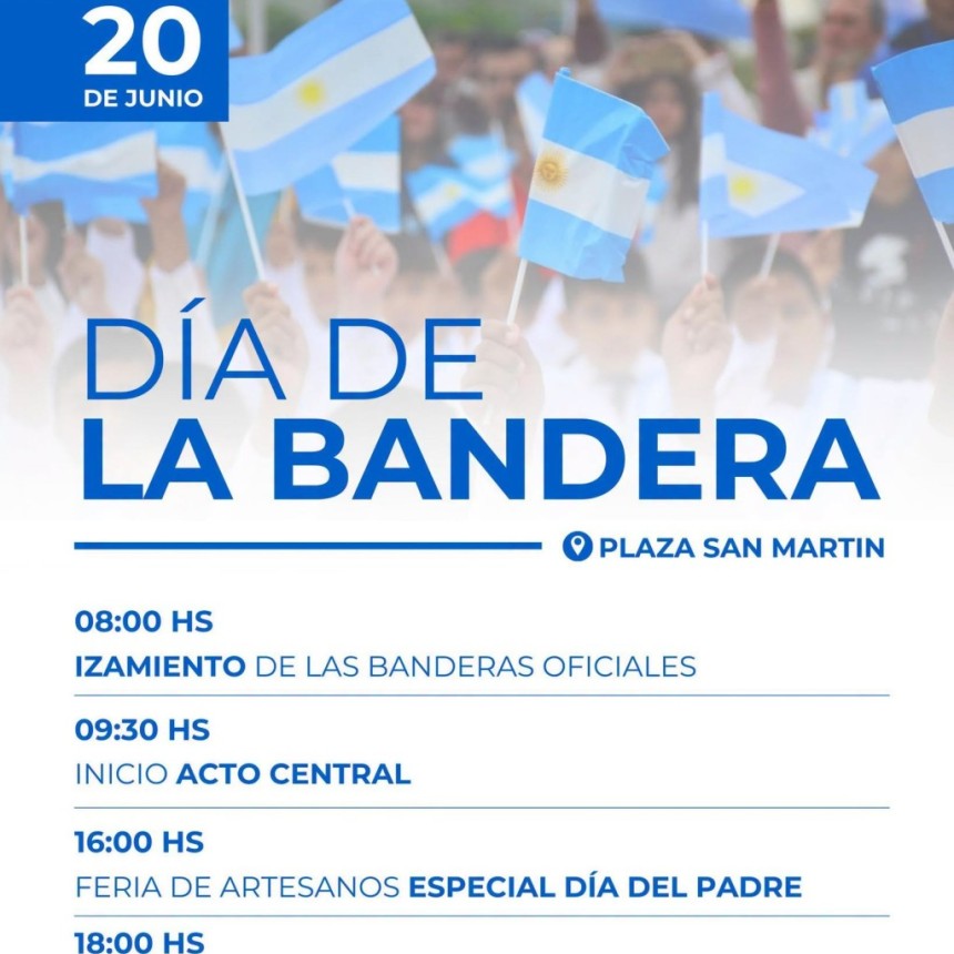 Programa de actos D&iacute;a de la Bandera en Castelli
