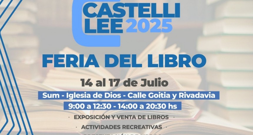 Ya se vive la Feria del Libro "Castelli Lee 2025