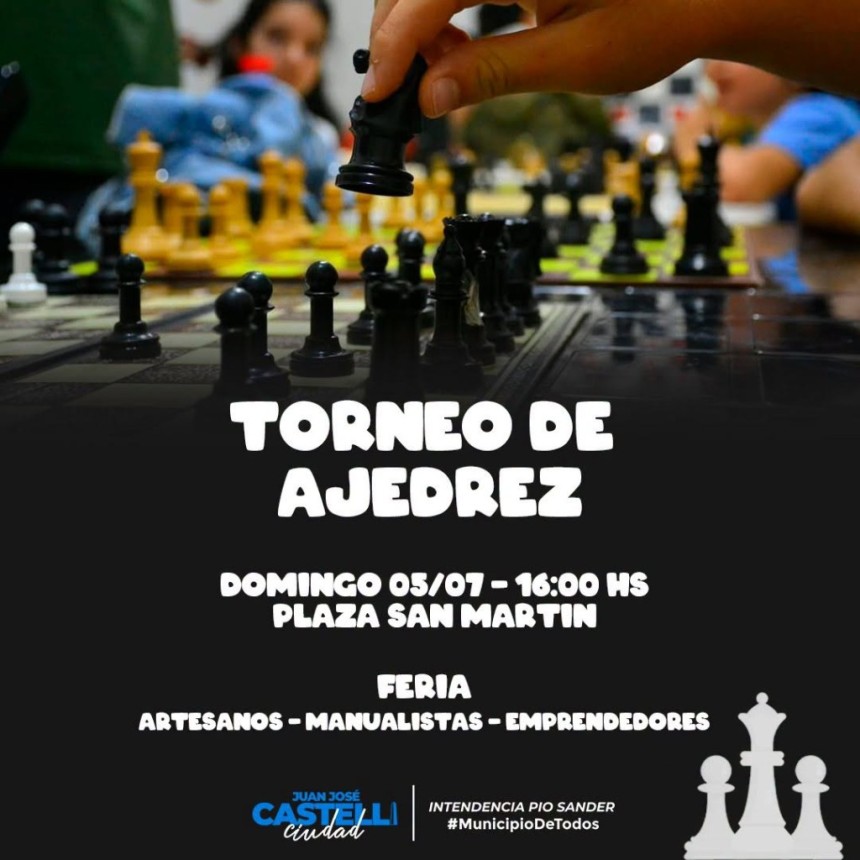 Este domingo 5 llega el Torneo de Ajedrez a la Plaza San Mart&iacute;n junto a manualistas, artesanos y emprendedores