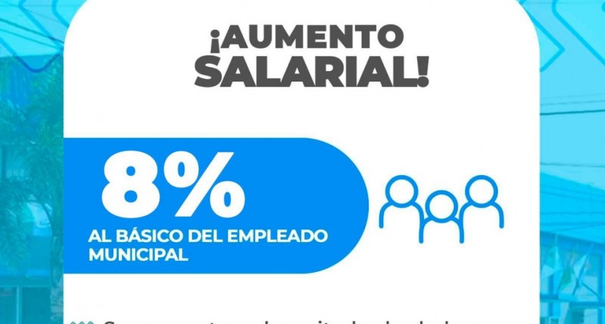 Aumento salarial del 8% para empleados municipales de Castelli