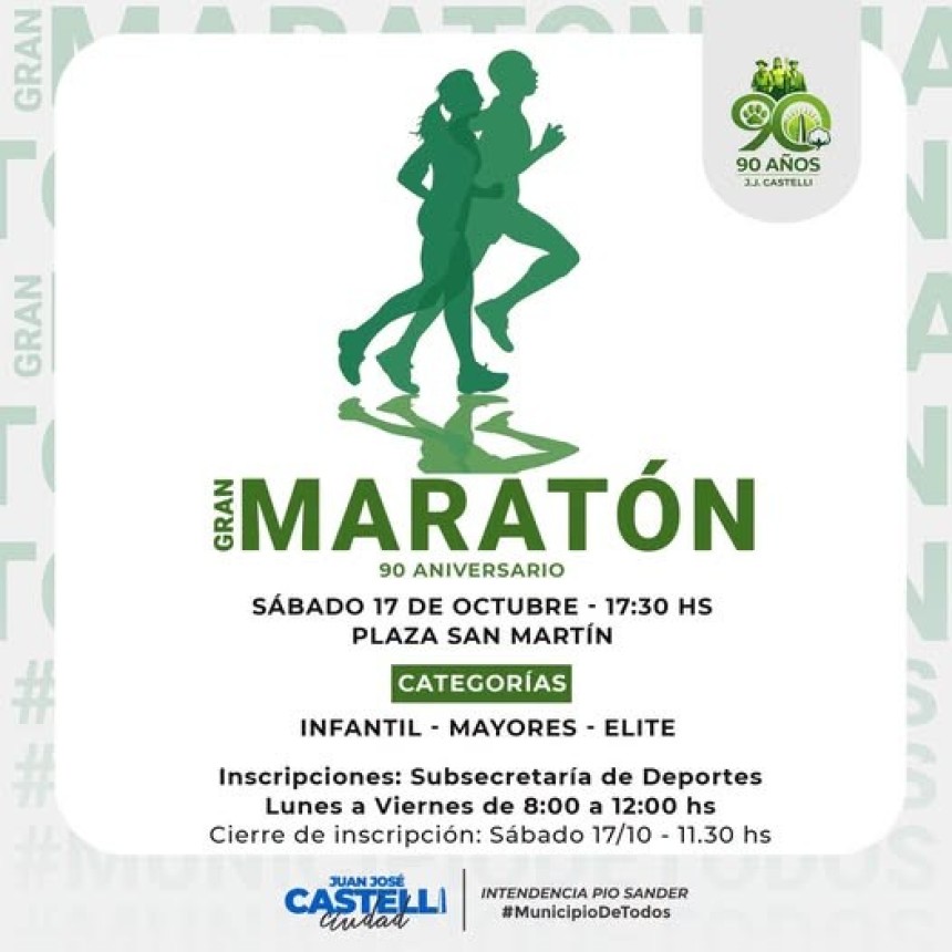 Gran Marat&oacute;n por los 90 a&ntilde;os de Juan Jos&eacute; Castelli