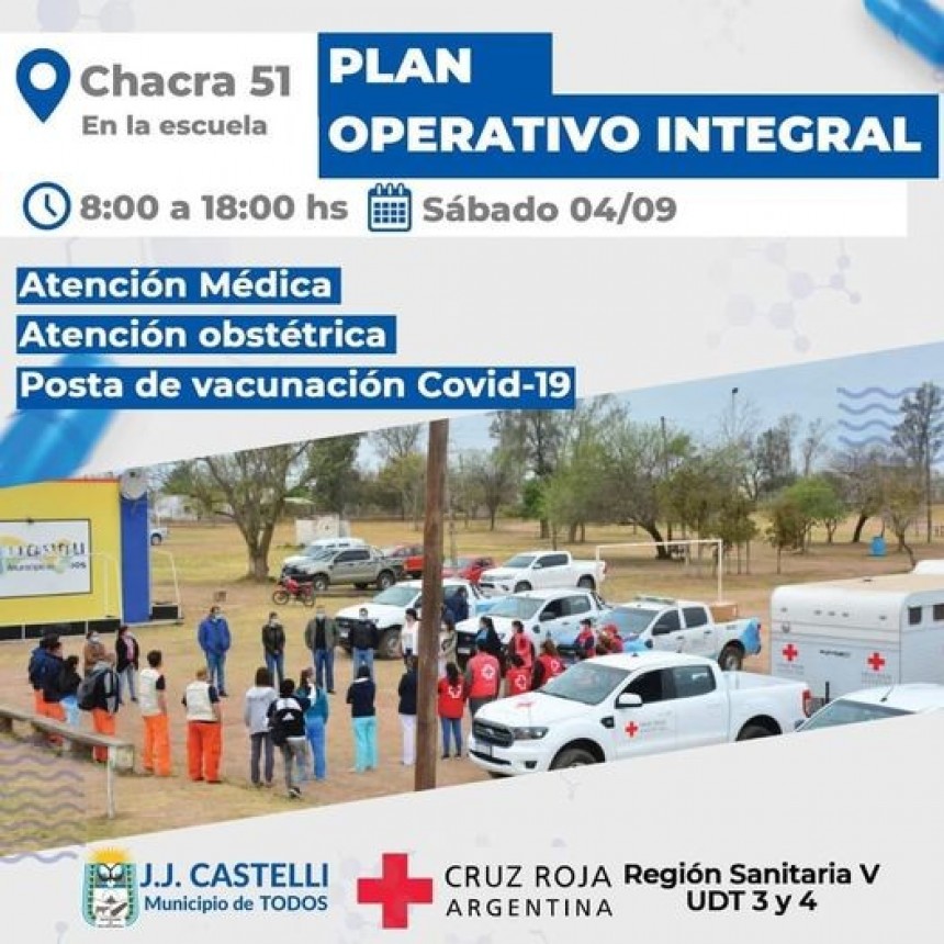 Operativo integral en Chacra 51 de Castelli