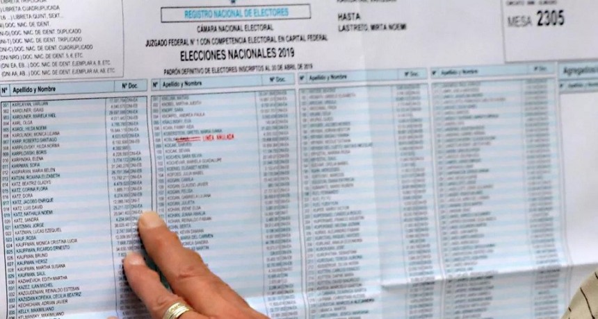 &iquest;D&oacute;nde voto? Consult&aacute; los padrones definitivos para las PASO