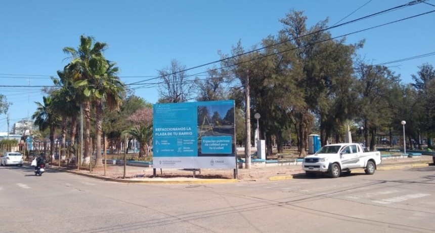 Comenzó la obra de remodelación y modernización de la Plaza San Martín