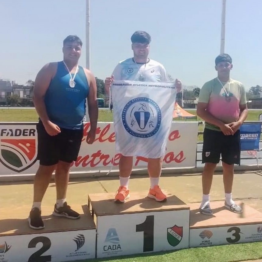 Franco Romero de Castelli, obtuvo el tercer puesto en nacional de atletismo en lanzamiento de bala 