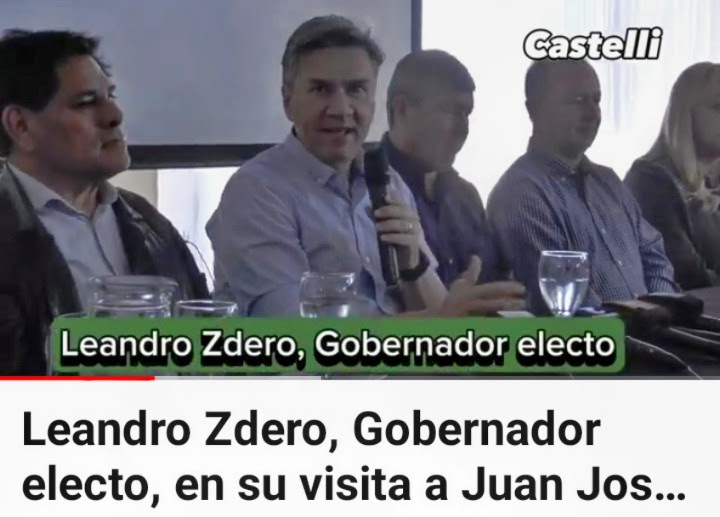 Zdero en Castelli pidi&oacute; el respaldo para la candidata de Juntos por el Cambio Patricia Bulrich