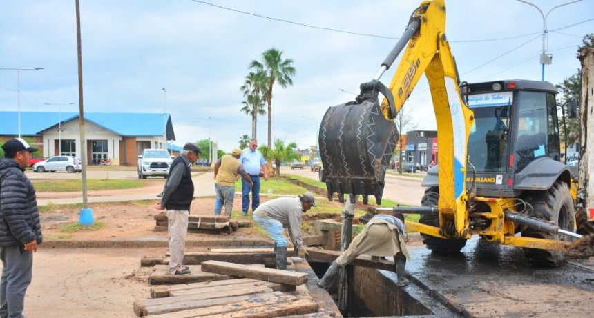Avanzan las obras de limpieza y acondicionamiento de desagües de la avenida Güemes