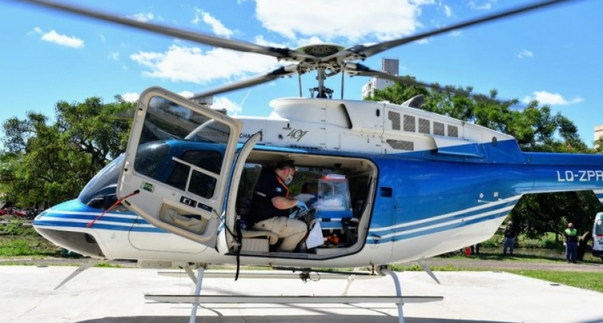 Trasladaron con &eacute;xito v&iacute;a a&eacute;rea a un beb&eacute; prematuro nacido en Villa R&iacute;o Bermejito