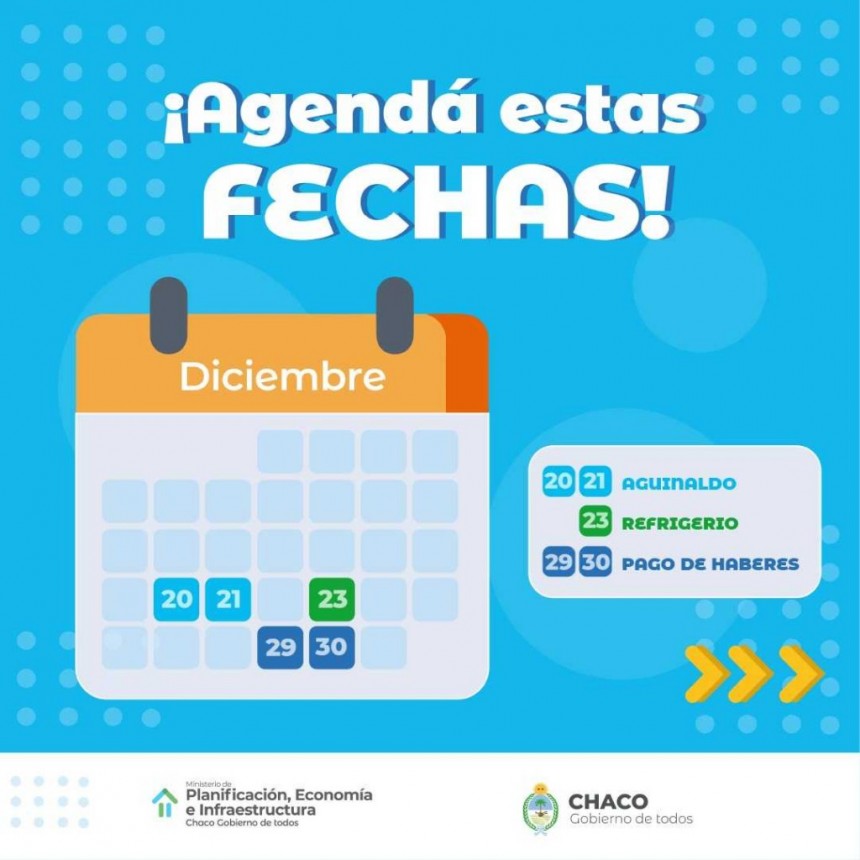 El 20 y 21 de diciembre se abonan aguinaldos a la administraci&oacute;n p&uacute;blica
