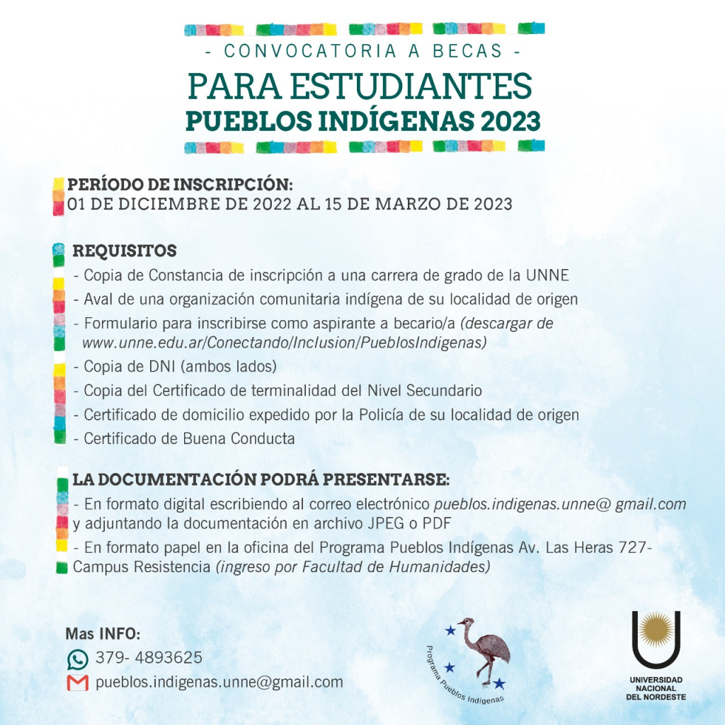 Becas Programa Pueblos Indígenas 2023 de la Unne: requisitos y convocatoria