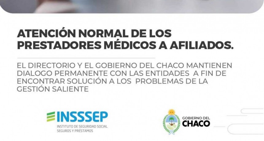 Aseguran que prestadores de INSSSEP atender&aacute;n con normalidad a sus afiliados